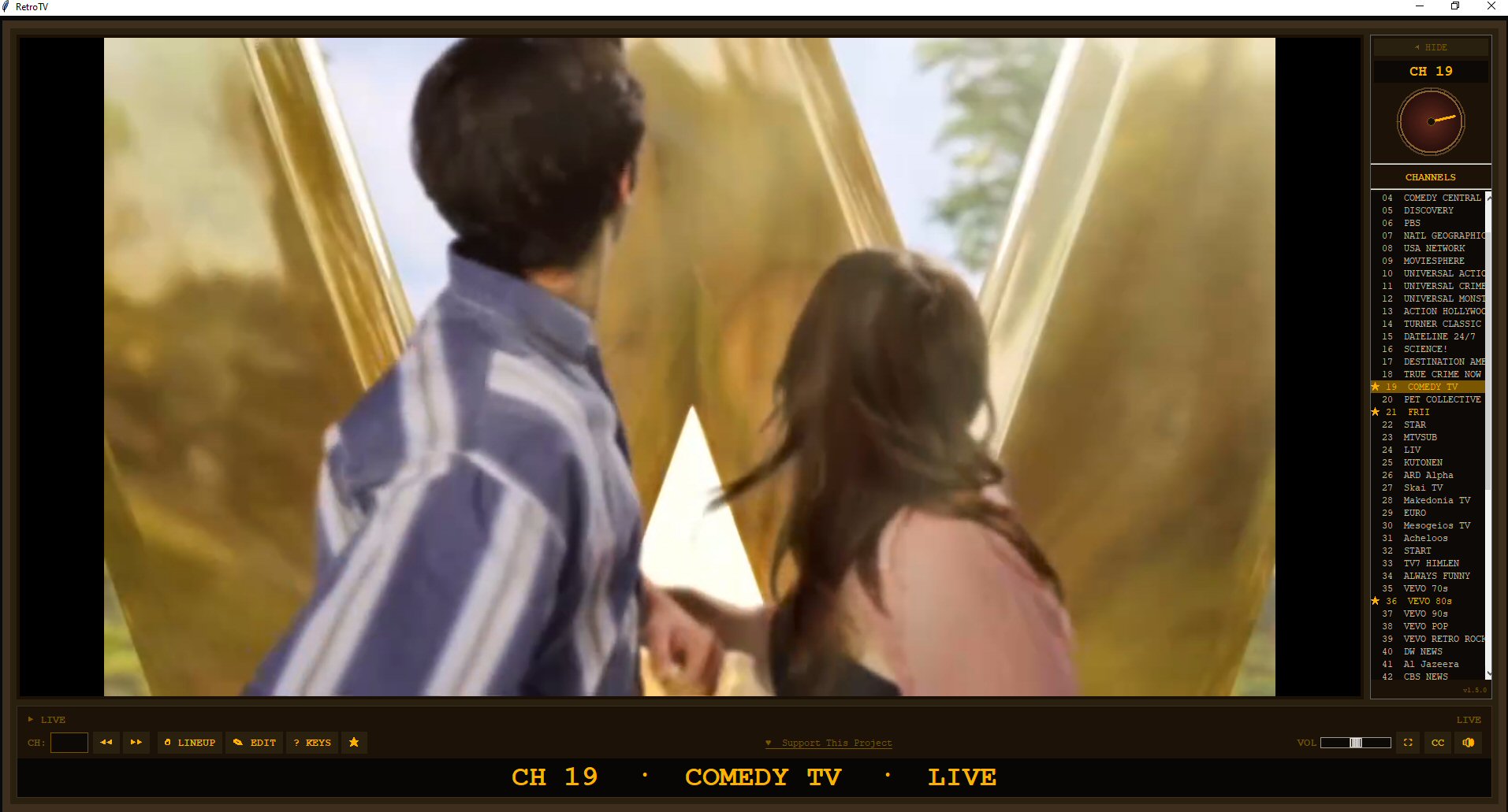 RetroTV Main Interface